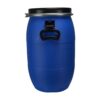 30 litre open top blue plastic drum side