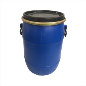 50 litre open top blue plastic drums