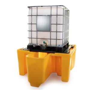 Single IBC Spill Pallet with Dispensing Area