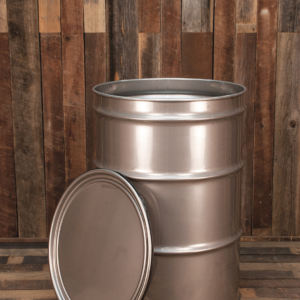 Used 210 Litre Open Top Stainless Steel Drums.png