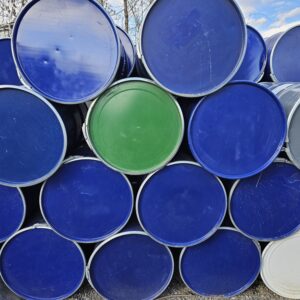 used 210 litre open top steel drums with plain interior