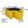 single spill pallet with dipensing area single spill pallet with dispensing area